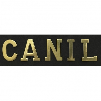 Conjunto de Letras para Braçal em Latão Polido 3 CM - CANIL