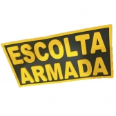 Patch Emborrachado ESCOLTA ARMADA P/ Costas de Colete Tático