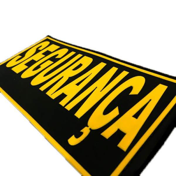 Patch Emborrachado SEGURANÇA para Costas de Colete Tático