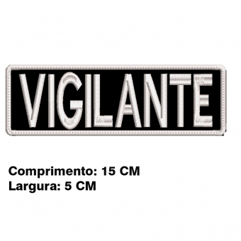 Patch Bordado Para Bornal Tático 16 Cm por 5 Cm - VIGILANTE