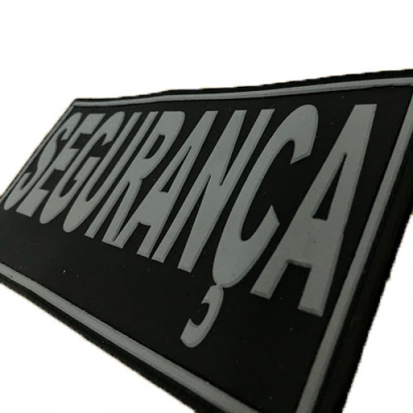 Patch Emborrachado SEGURANÇA para Costas de Colete Tático