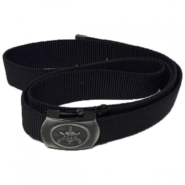 Cinto Social Fino Em Nylon - Caveira / Bope