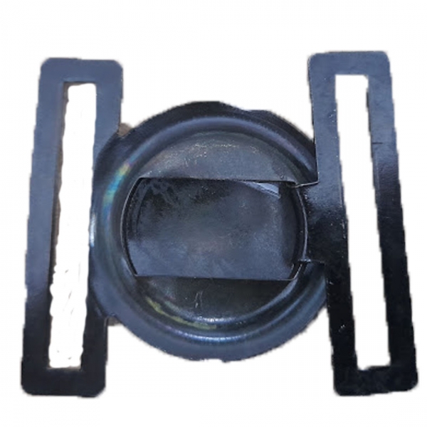 Fivela Tática Preta em Metal Lisa Para Cinturão Tático