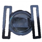 Fivela Tática Preta em Metal Lisa Para Cinturão Tático