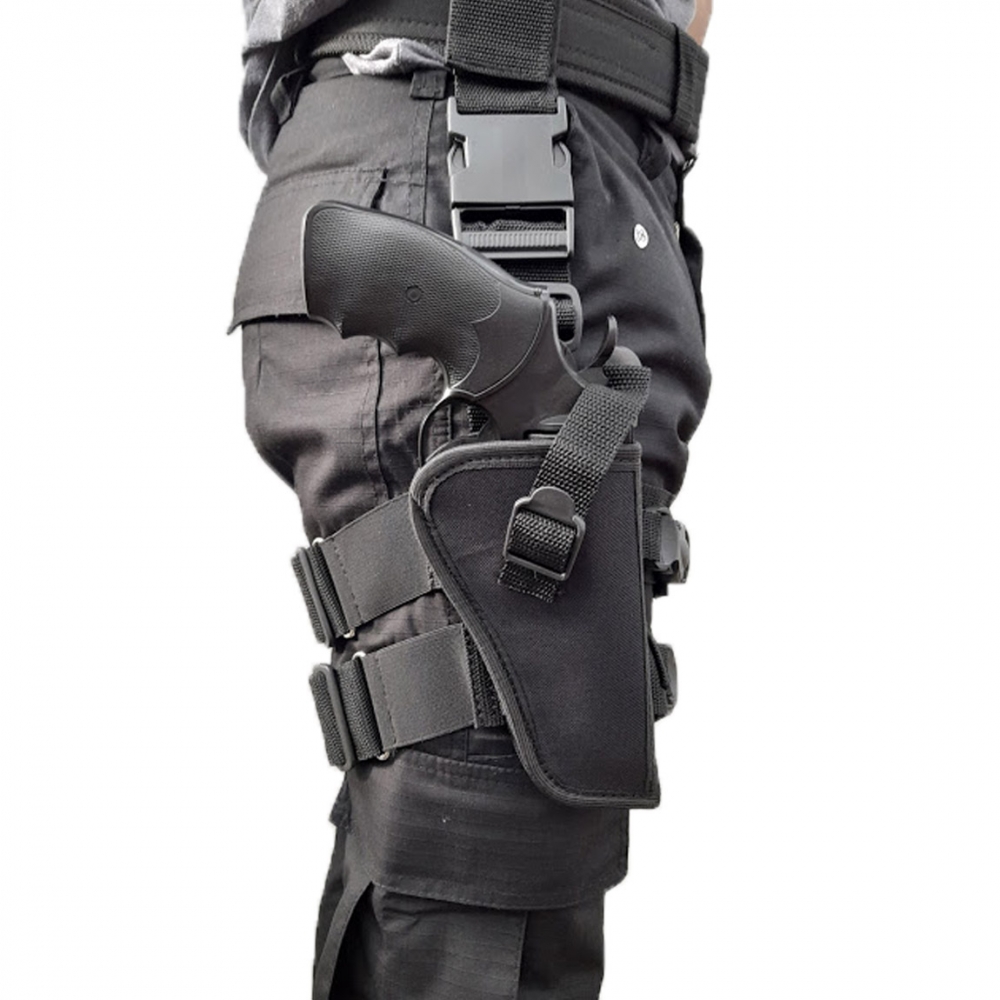 Coldre Robocop Tático De Perna para Revolver Calibre 38