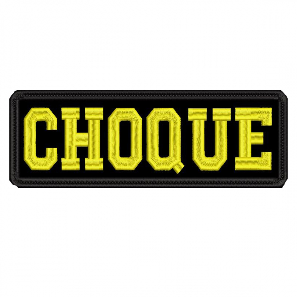 Patch Bordado Para Costas de Colete 25 Cm por 8 Cm - CHOQUE