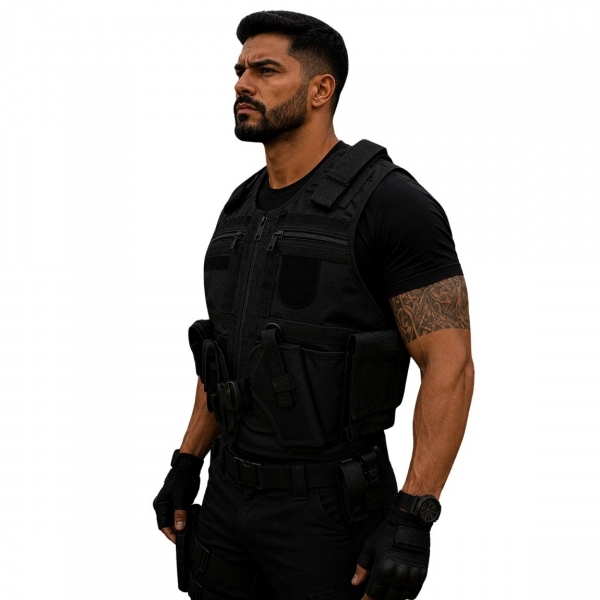 Capa De Colete Tático X-tudo Preto Segurança Airsoft Tatico
