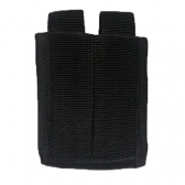 Porta Carregador Duplo Em Nylon Preto - Fechamento em Velcro