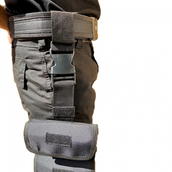 Bornal Tático Militar De Perna Para Calibre 12 -24 Munições