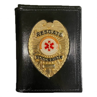 Carteira em Couro Legítimo com Brasão SAMU/ Socorrista