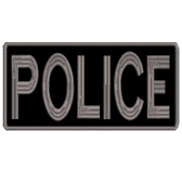 Patch Bordado Para Costas de Colete 20 Cm por 10 Cm - POLICE