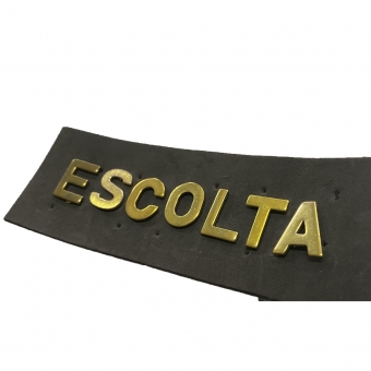 Conjunto de Letras para Braçal em Latão Polido 2 CM- ESCOLTA
