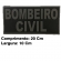 Patch Emborrachado BOMBEIRO CIVIL P/ Costas de Colete Tático