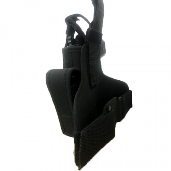 Coldre Tático De Perna Em Nylon Com Porta Carregador - 9 Mm