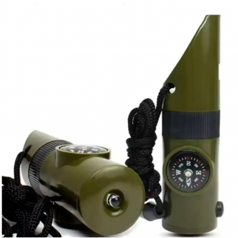Apito Militar 7 Em 1 Sobrevivência Camping Aventura