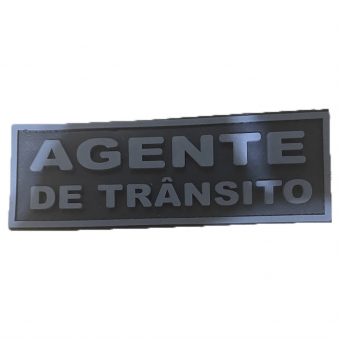Patch Emborrachado para Bornal Tático AGENTE DE TRANSITO