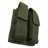 Porta Carregador Duplo Em Nylon Preto - Fechamento em Velcro