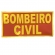 Patch Emborrachado BOMBEIRO CIVIL P/ Costas de Colete Tático
