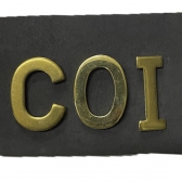 Conjunto de Letras para Braçal em Latão Polido 3 CM - COI