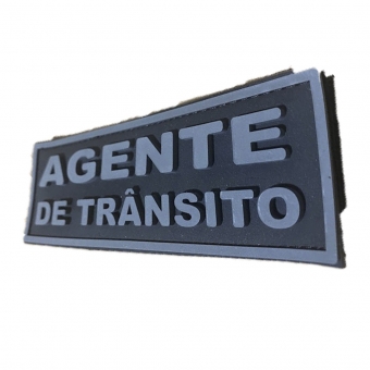Patch Emborrachado para Bornal Tático AGENTE DE TRANSITO