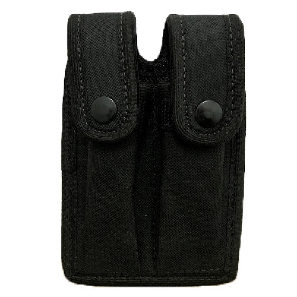 Porta Carregador Duplo Em Nylon  Fechamento Em Botão Pressão