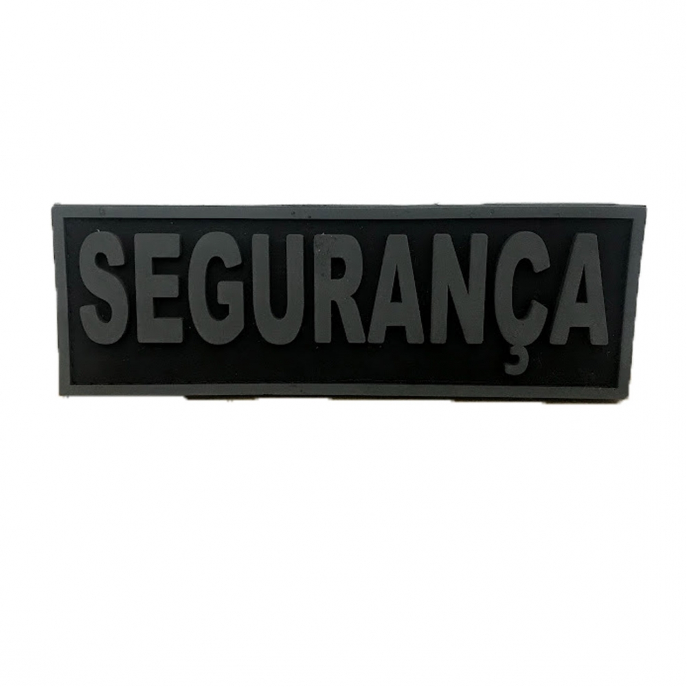 Patch Emborrachado para Bornal Tático SEGURANÇA - Com Velcro