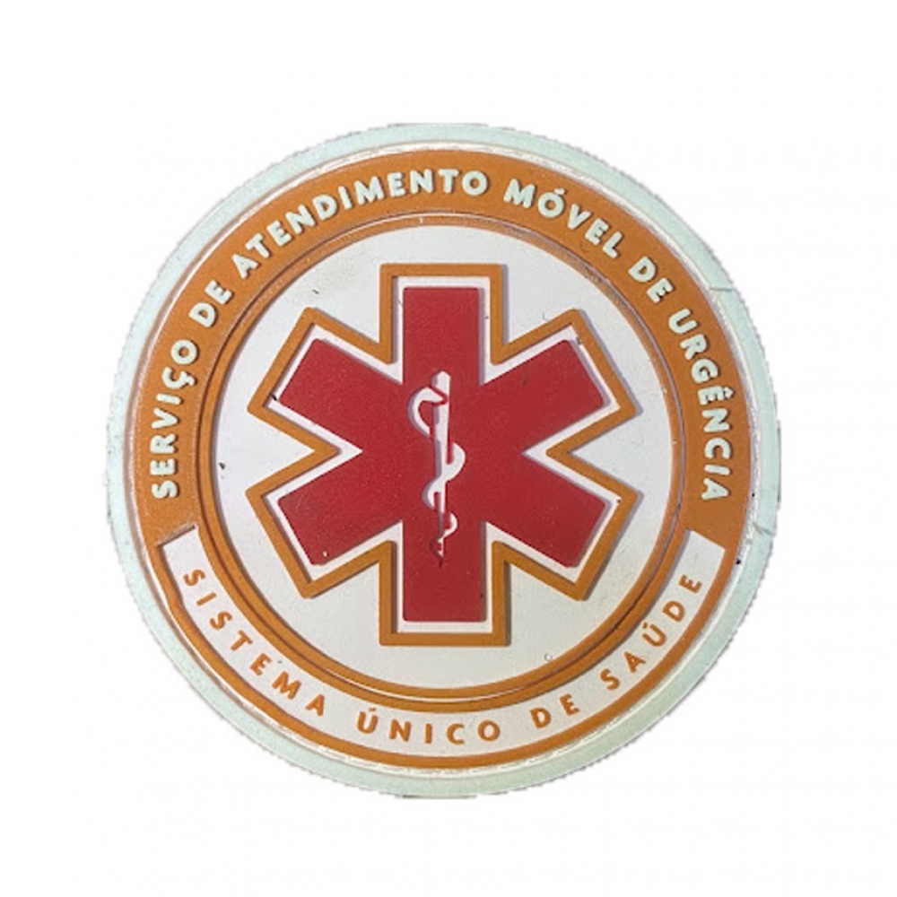 Patch Emborrachado Brasão SAMU - Com Velcro