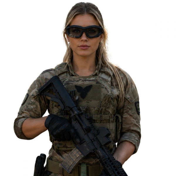 Óculos Tático Militar Ajustável Com Tela Abs Proteção