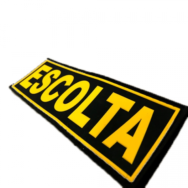 Patch Emborrachado para Bornal Tático ESCOLTA - Com Velcro