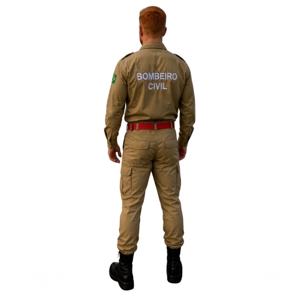 Farda / Uniforme Bombeiro Civil Manga Longa Padrão Eventos