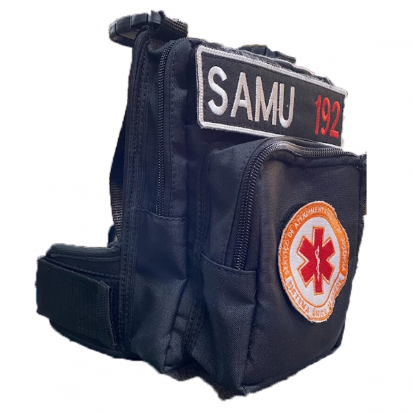 Bornal Tático De Perna Para Socorrista/ Samu Com Bordados