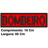 Patch Bordado para Bornal Tático 16 Cm por 5 Cm - BOMBEIRO