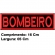 Patch Bordado para Bornal Tático 16 Cm por 5 Cm - BOMBEIRO