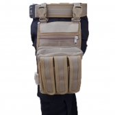 Bornal De Perna Com 3 Carregadores Segurança,Airsoft,Militar