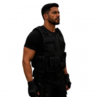 Capa De Colete Tático X-tudo Preto Segurança Airsoft Tatico