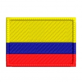 Patch Bordado Bandeira Países - 7 Cm por 5 Cm