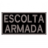 Patch Bordado ESCOLTA ARMADA P/ Costas de Colete Tático