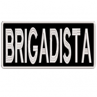 Patch Bordado P/ Costa de Colete 25 Cm por 10 Cm  BRIGADISTA
