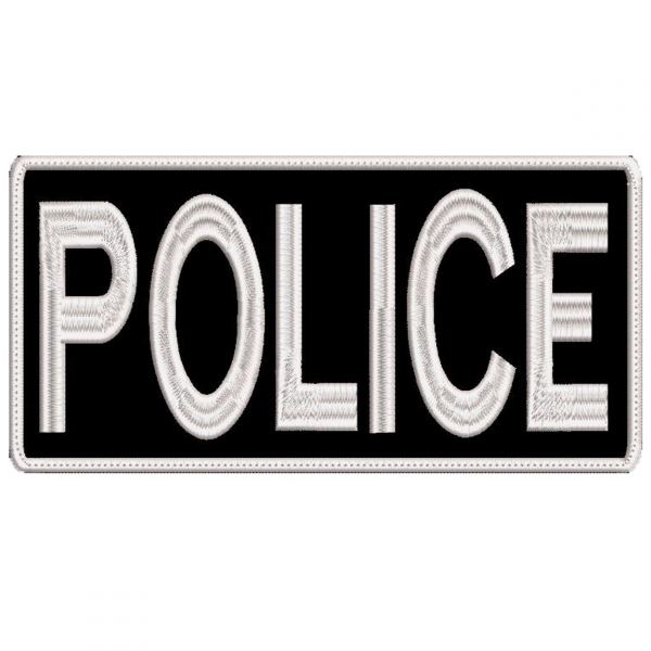 Patch Bordado Para Costas de Colete 20 Cm por 10 Cm - POLICE