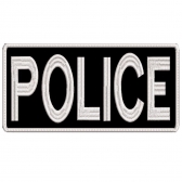 Patch Bordado Para Costas de Colete 20 Cm por 10 Cm - POLICE