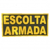 Patch Emborrachado ESCOLTA ARMADA P/ Costas de Colete Tático