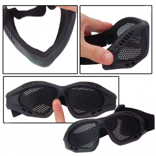 Óculos Tático Militar Ajustável Com Tela Abs Proteção