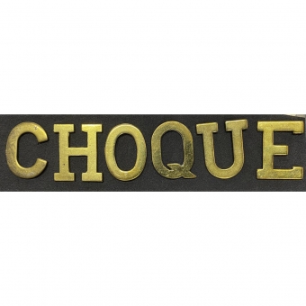 Conjunto de Letras para Braçal em Latão Polido 3 CM - CHOQUE