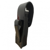 Porta Lanterna Tática Em Couro Com Passador Para Cinturão