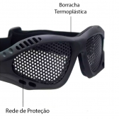 Óculos Tático Militar Ajustável Com Tela Abs Proteção