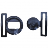 Fivela Tática Preta em Metal Lisa Para Cinturão Tático