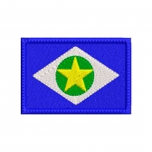 Patch Bordado Bandeira Estados - 7 Cm por 5 Cm