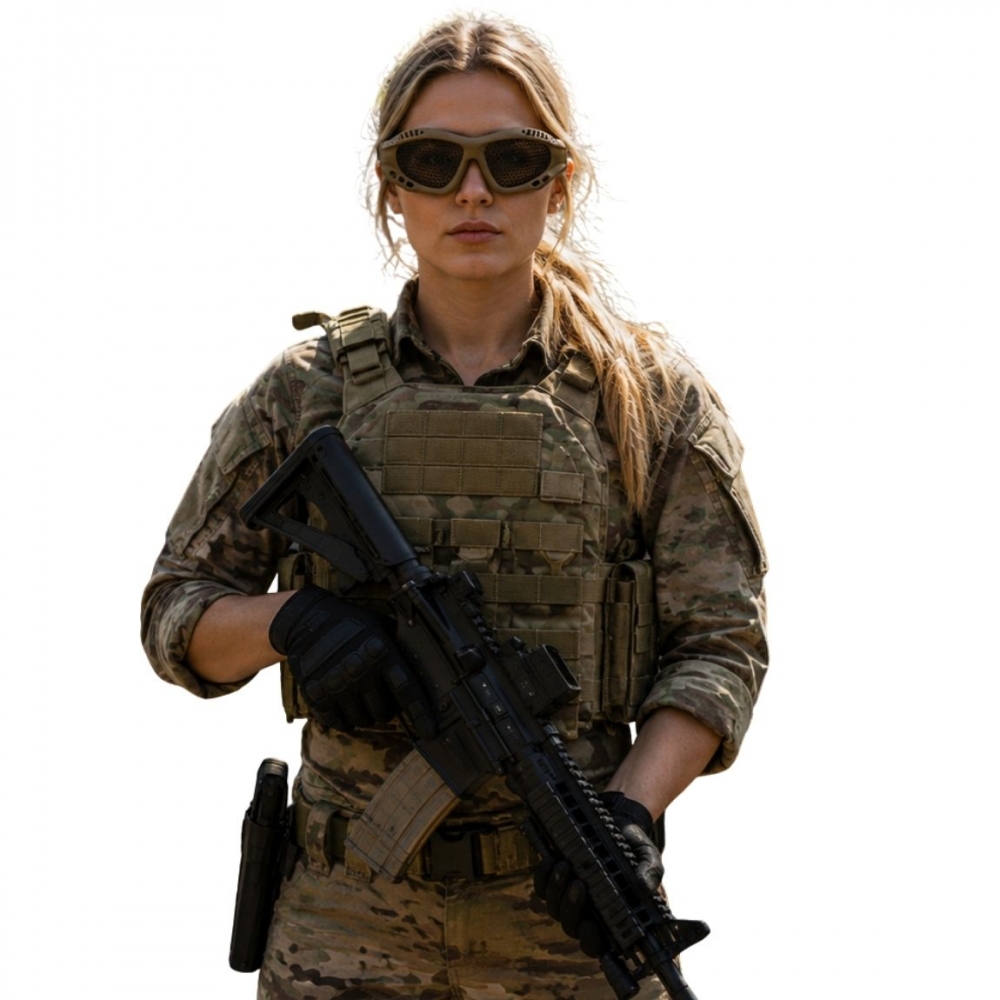 Óculos Tático Militar Ajustável Com Tela Abs Proteção