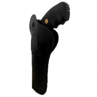 Coldre Saque Rápido Para Calibre 38 6 Polegadas Em Couro