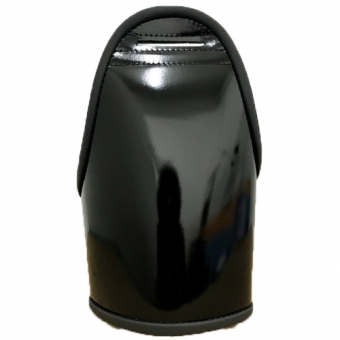 Braçal Em Couro Preto - Liso Com Fechamento Em Velcro